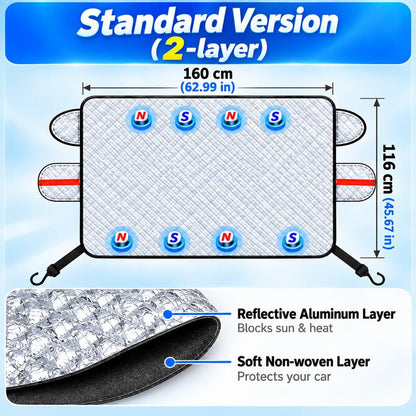 All-Season Car Windshield Snow Cover & SunShade