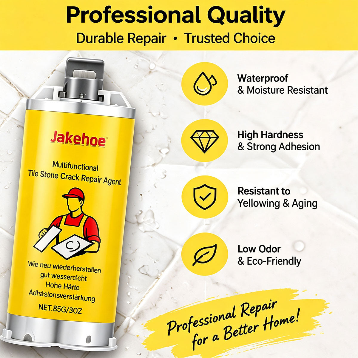 Quick-Drying Tile Repair Glue, Multifunctional Tile Stone Crack Repair Kit