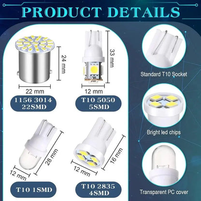 70 Pcs Interior Lights LED Car Bulb Kit Set Dome Light