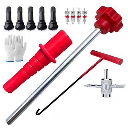 14-Piece Quick Change Tire Valve Stem Tool Kit for Car Truck ATV Motorcycle