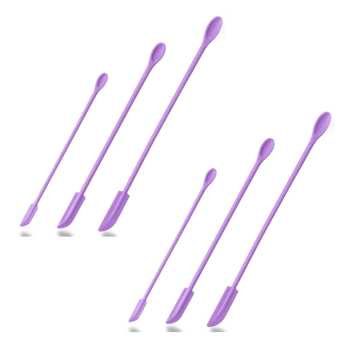 6 Pack Silicone Makeup Spatula Set, Mini Cosmetic Cream Scraper Tools