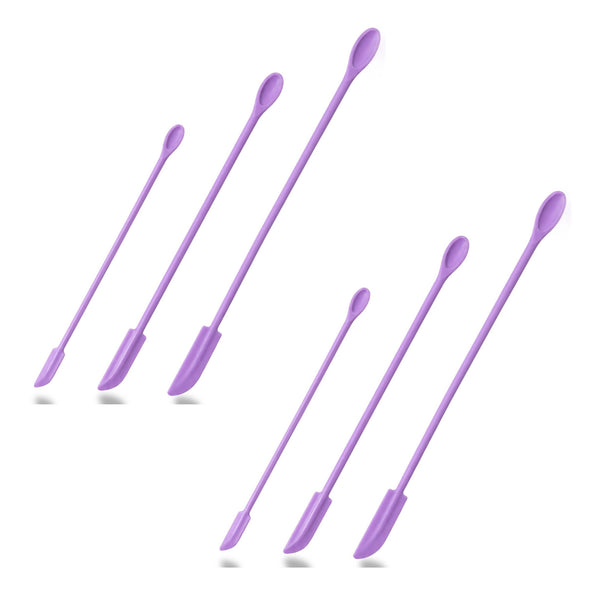 6 Pack Silicone Makeup Spatula Set, Mini Cosmetic Cream Scraper Tools