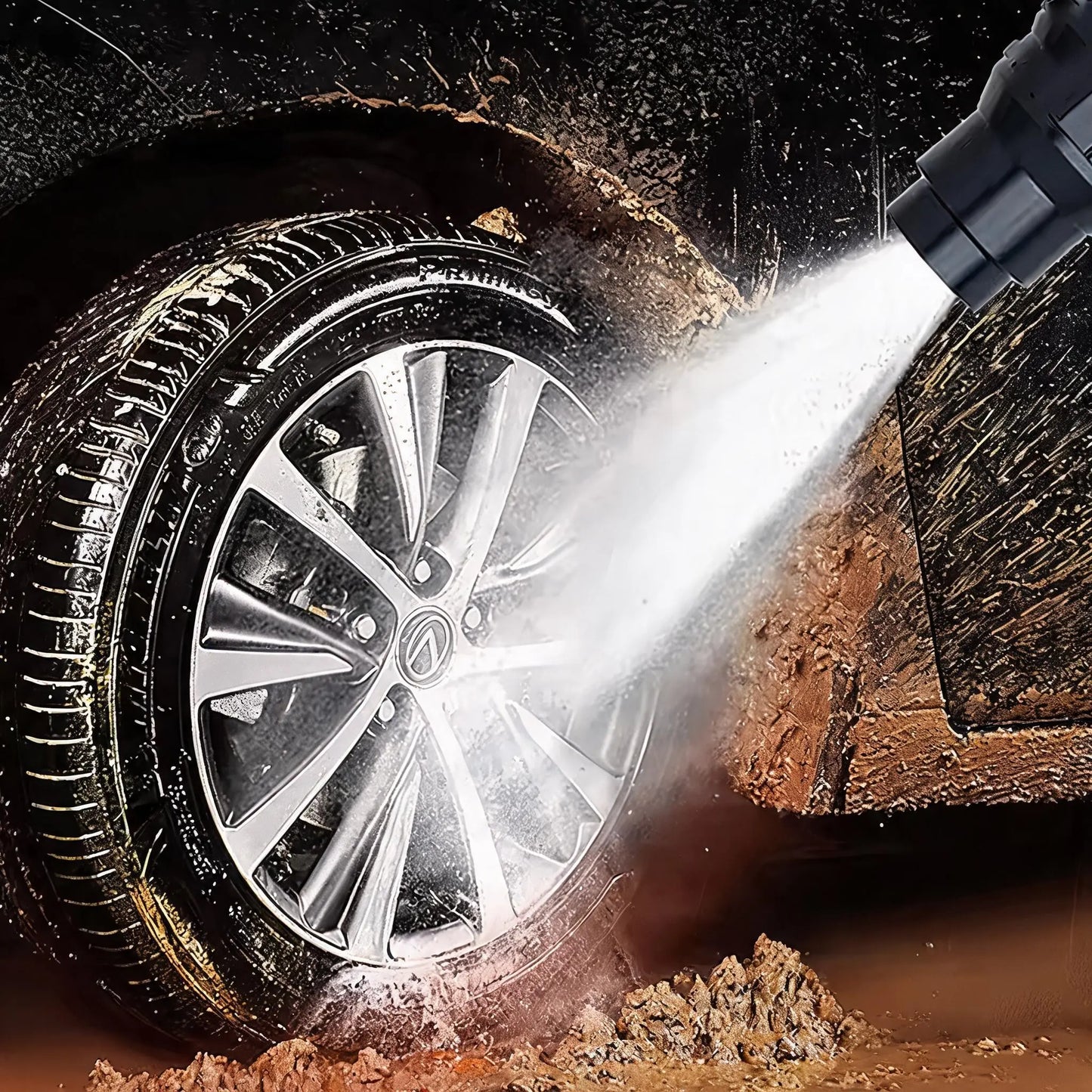 Home High-Pressure Car Wash Water Gun with Ten Times Pressure Boost Technology