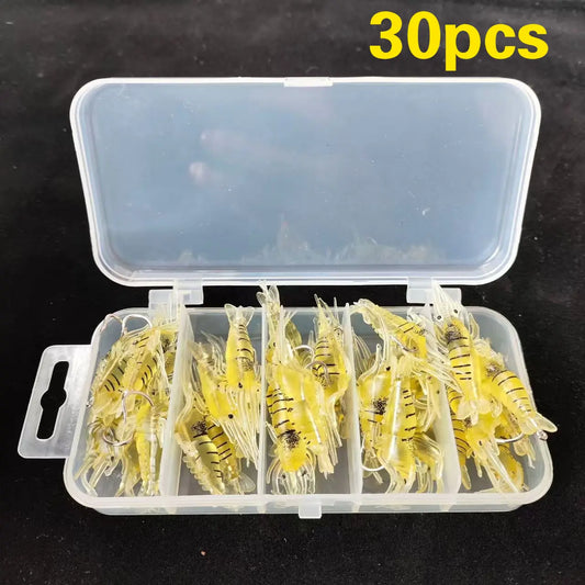 Simulated Grass Shrimp Soft Bait – Cost-Effective & Convenient Fishing Gear Tackle Box Waterproof