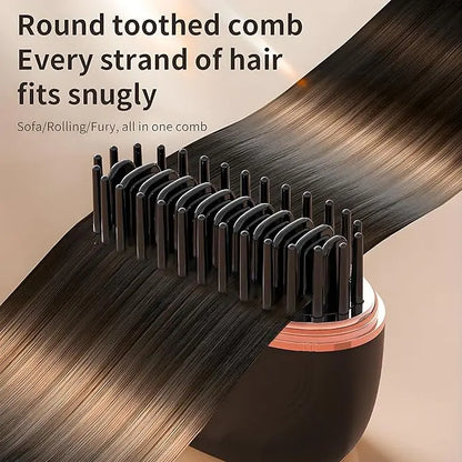 Rechargeable Wireless Portable Hair Straightener Brush