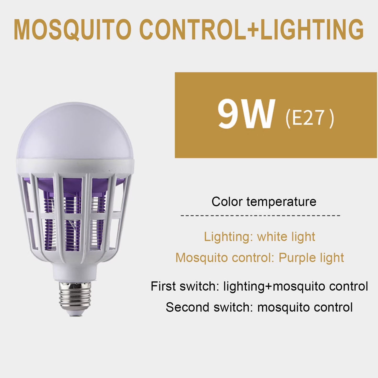 Electronic Insect & FlyKiller Light for CIndoor & Outdoor LED Light Bulb