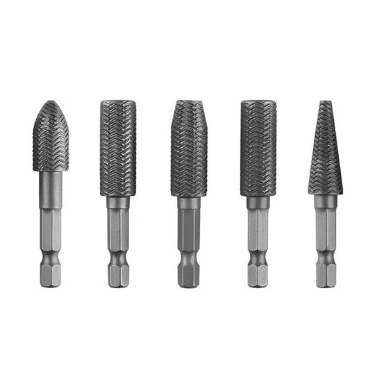 1/4 Inch Hex Shank Rotary Rasp Drill Bits for Steel Milling and Shaping