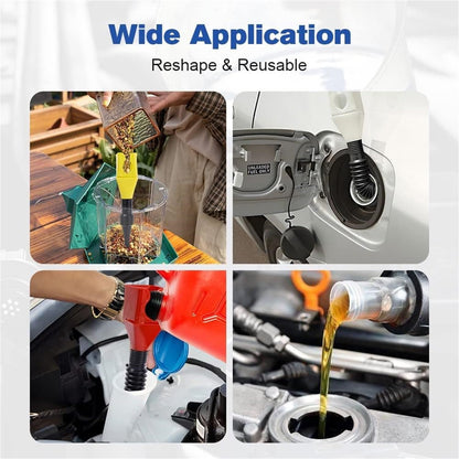 2 PCS Retractable Auto Flexible Draining Tool Snap Funnel