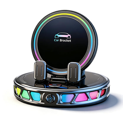 360° Rotating Strong Suction Car Mount Charger with 7-Color RGB Light
