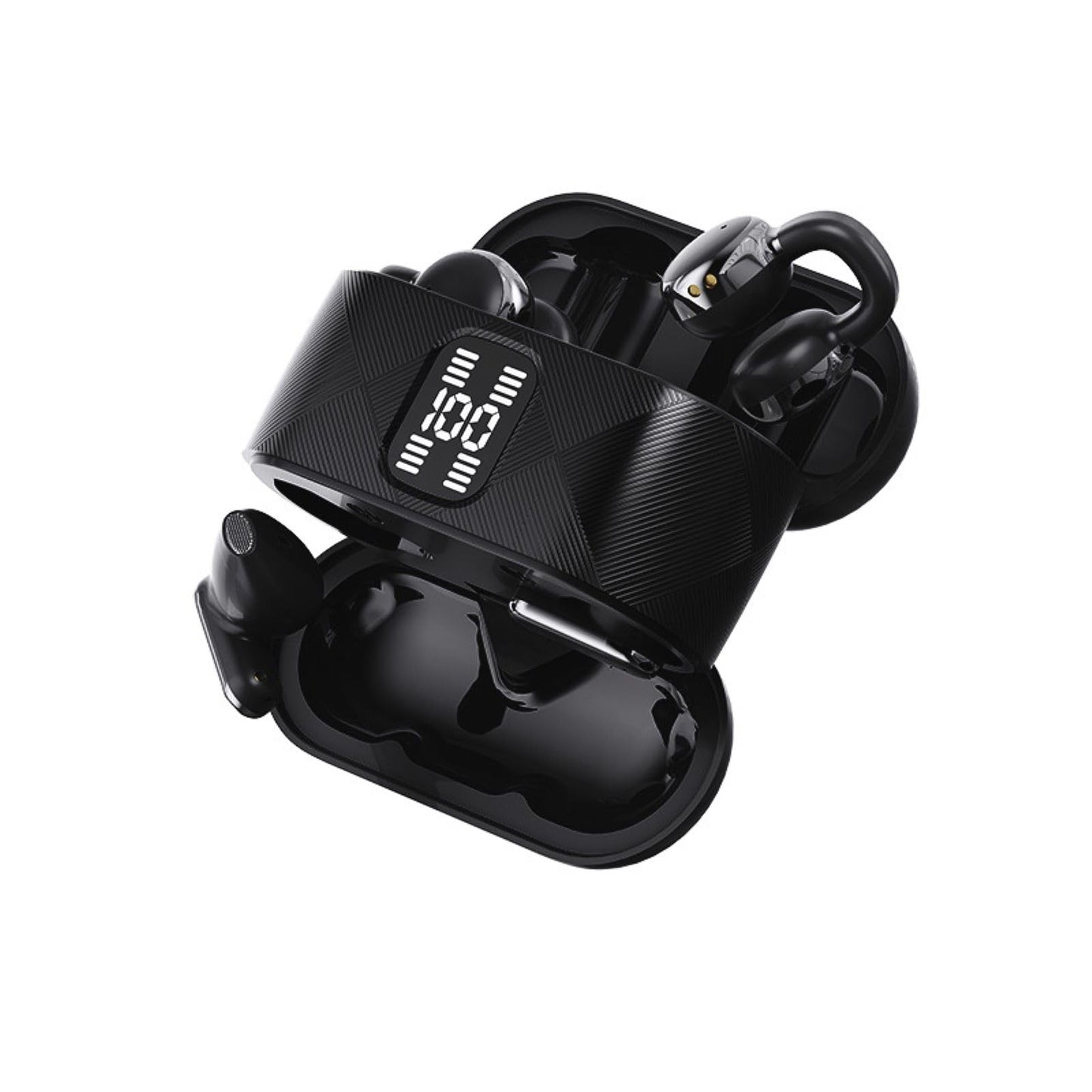 2-in-1 Wireless Earbuds, Open Ear Clip-on & in-Ear Earbuds