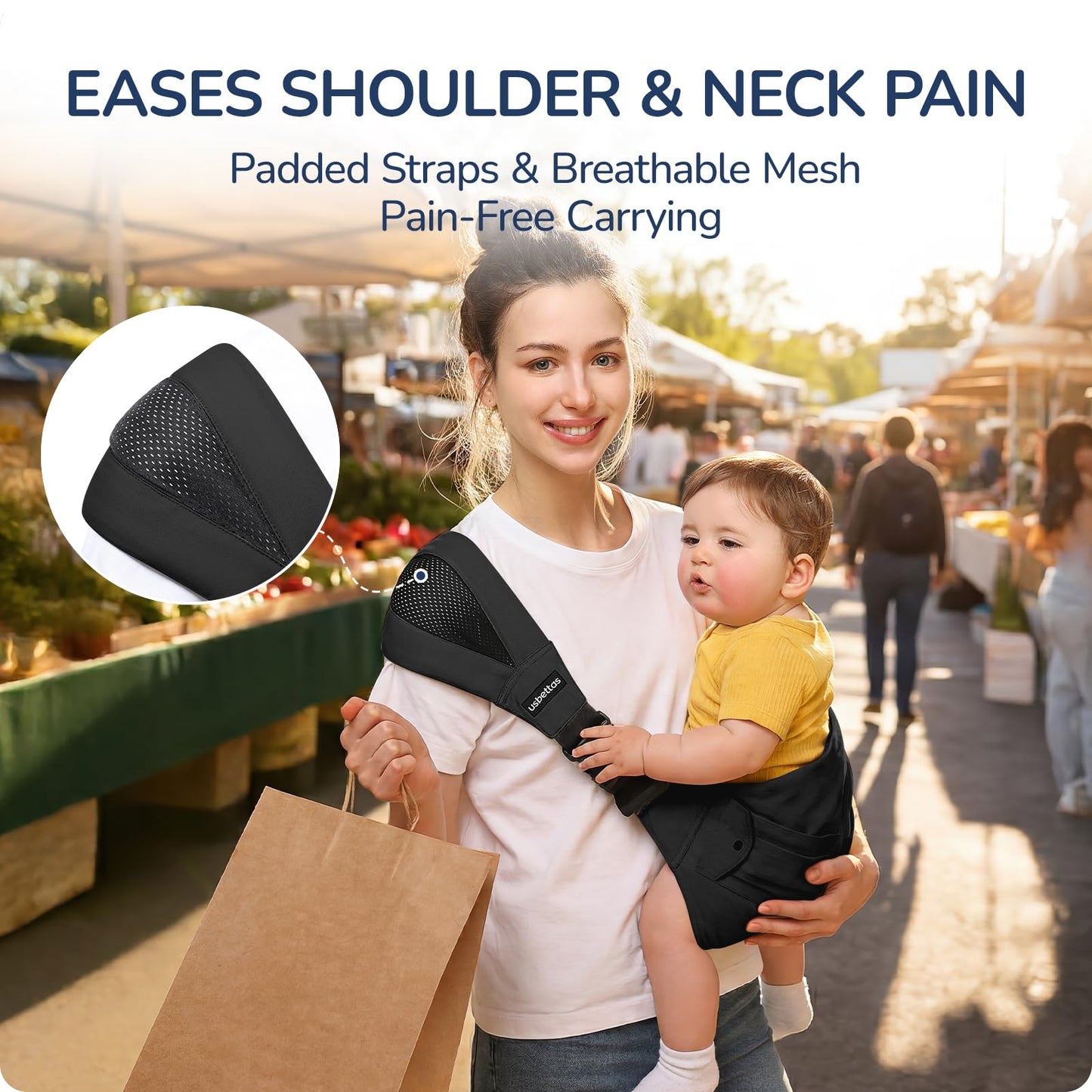 Baby Sling Carrier Toddler Sling Carrier Newborn to Toddler 6-40 lbs