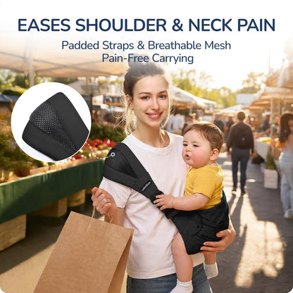 Baby Sling Carrier Toddler Sling Carrier Newborn to Toddler 6-40 lbs