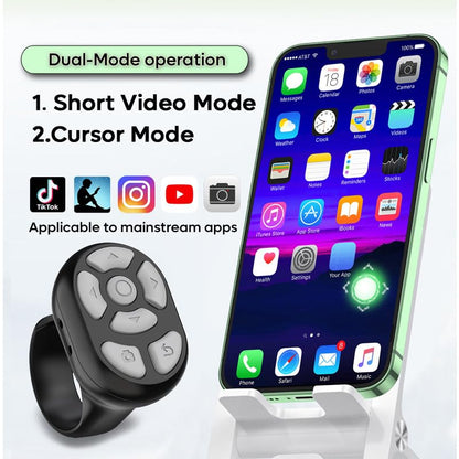 3-in-1 Wireless Mobile Selfie Cell Phone Remote Ring for iPhone iPad iOS Android