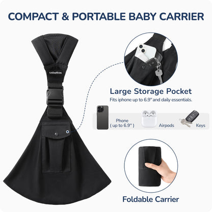 Baby Sling Carrier Toddler Sling Carrier Newborn to Toddler 6-40 lbs