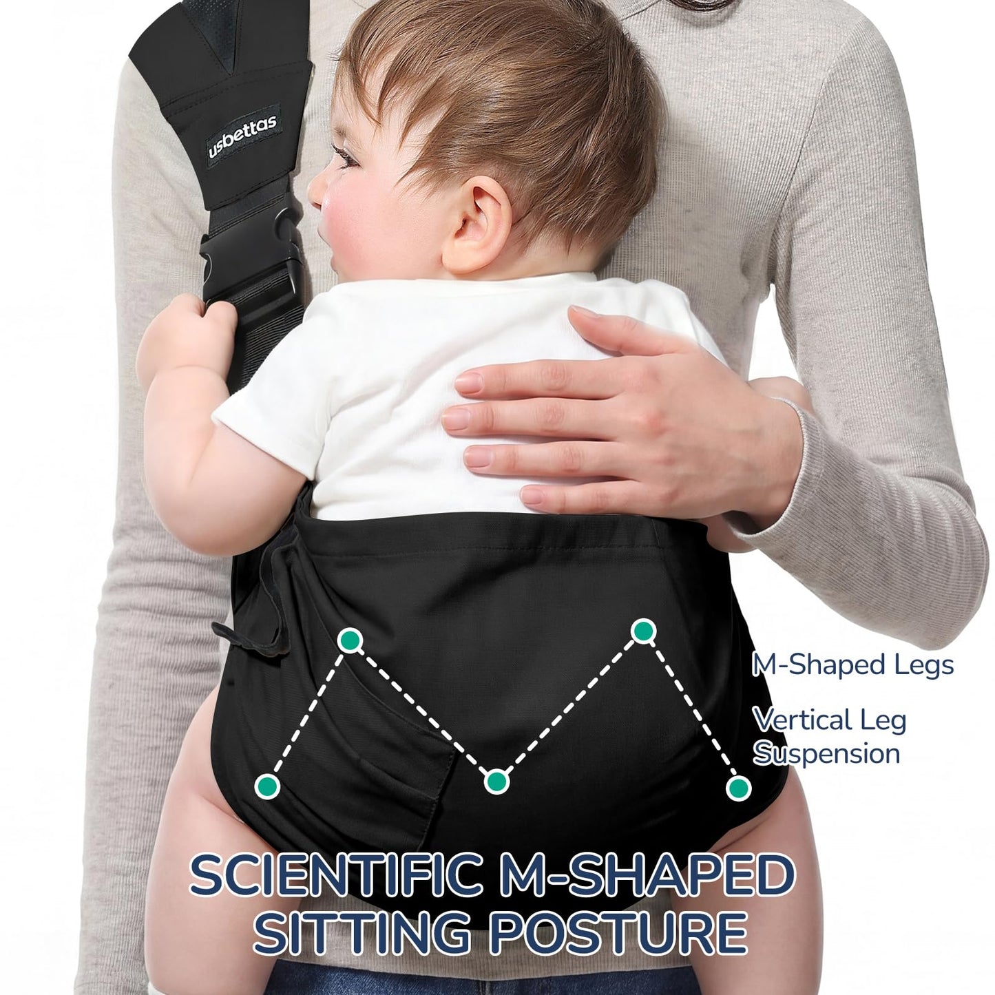 Baby Sling Carrier Toddler Sling Carrier Newborn to Toddler 6-40 lbs