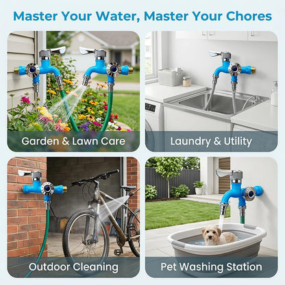 2-in-1 Multi-Functional Water Tap Faucet with Dual Valves
