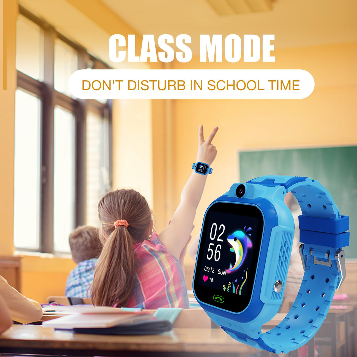 4G Kids Smart Watch GPS Tracker,Two Way Call Video Calling Voice Chat SOS Class Mode