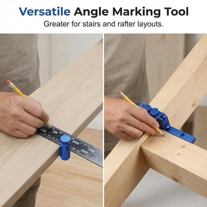 2Pcs Tall Stair Gauges Set for Framing Square with Holder, Stable Lock and Hook for Carpentry Circular Saw Guide