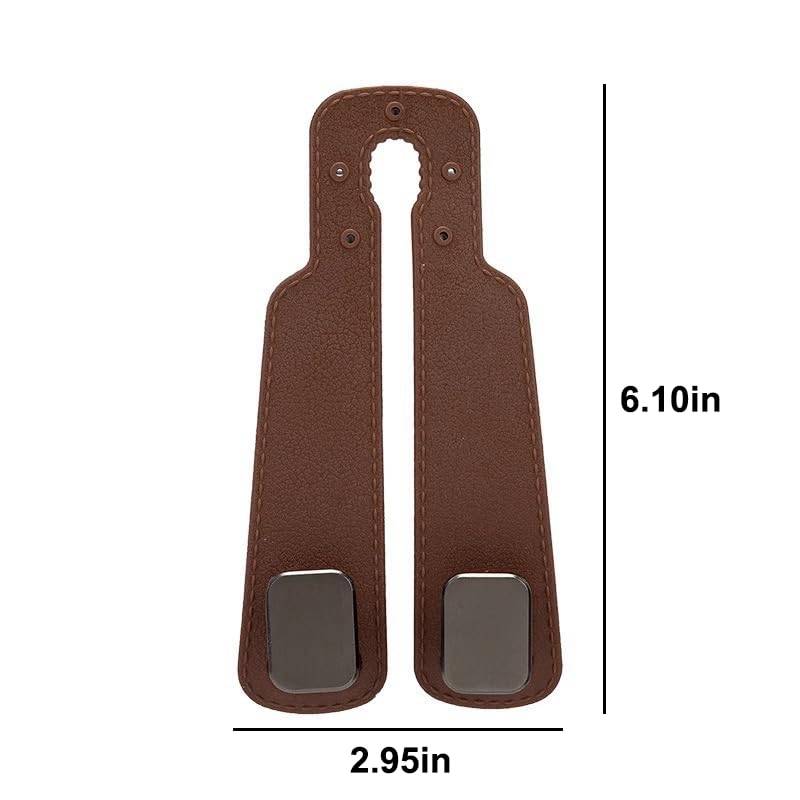 Headrest Hooks for Car, 4 Pack Car Seat Back Organizer Leather Hook