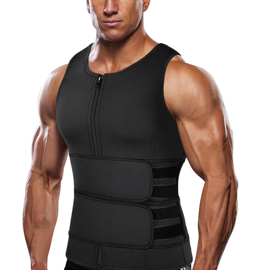 Sweat Vest Tank Top Corset Workout Compression Shirt GYM