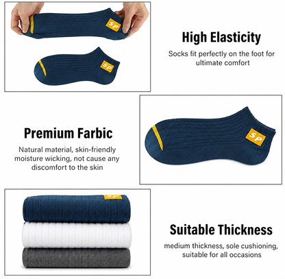 10 Pairs Mens Low Cut Breathable Casual Socks