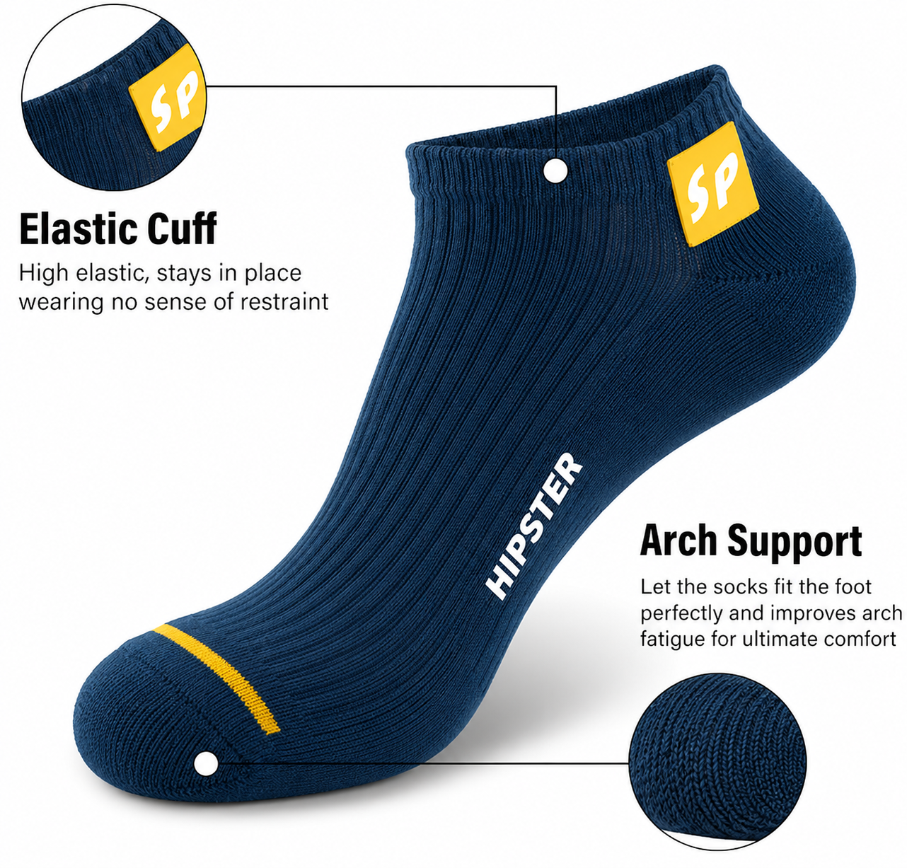 10 Pairs Mens Low Cut Breathable Casual Socks