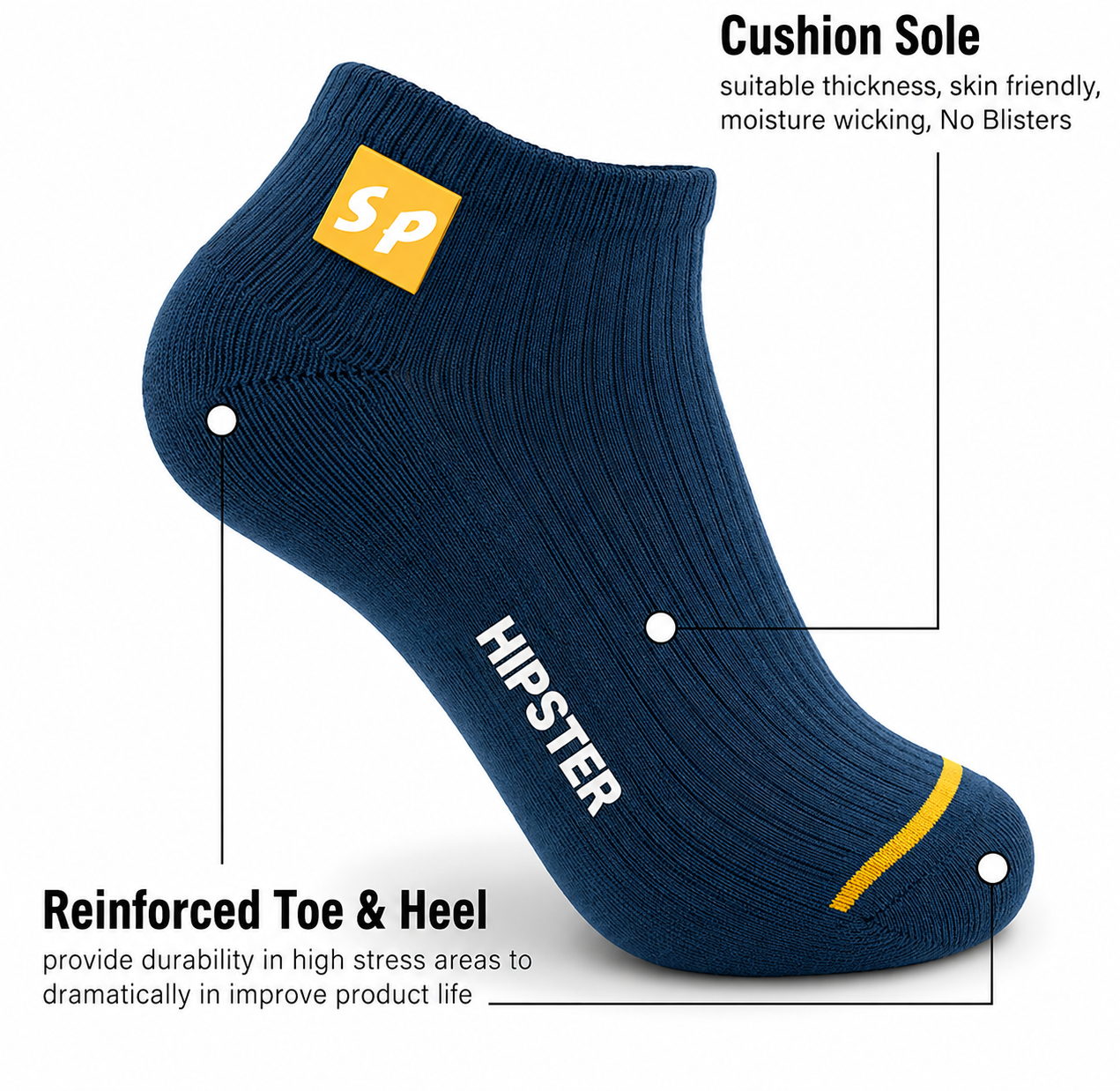 10 Pairs Mens Low Cut Breathable Casual Socks