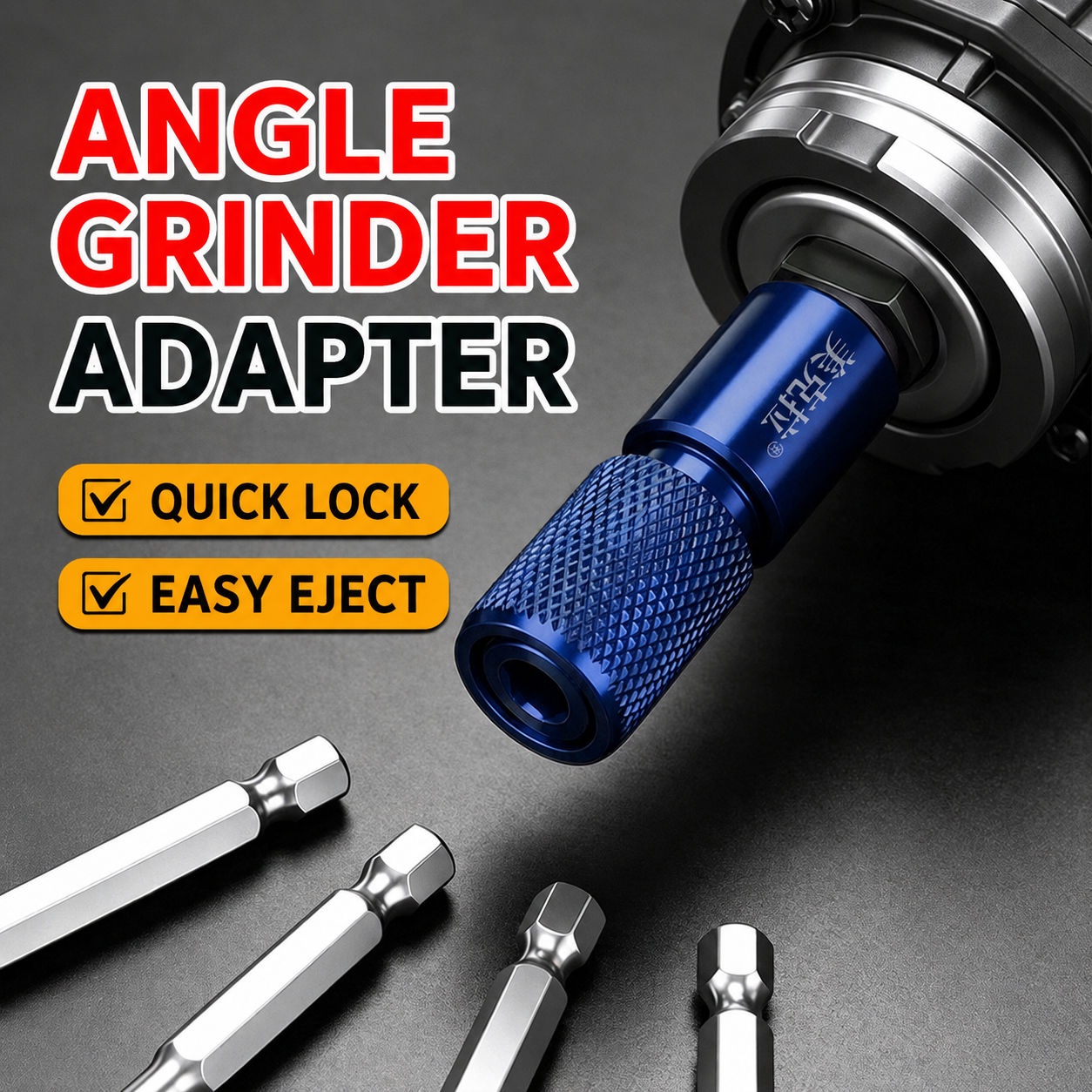 Carbon Steel Corner Mill Converter Quick Releasing Angled Grinder Adapter