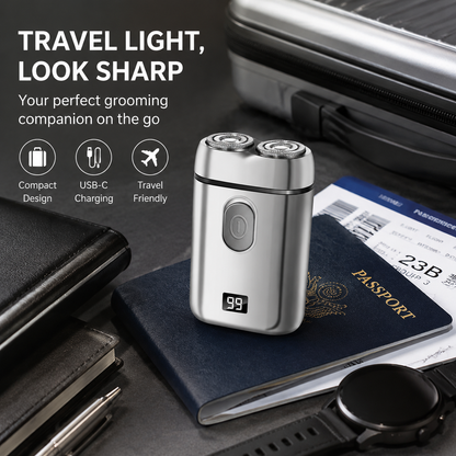 USB Rechargeable Dual-Head Electric Waterproof Shaver