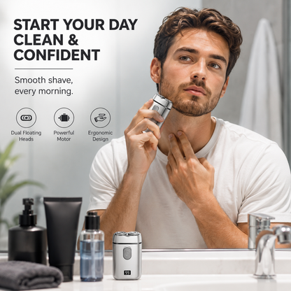 USB Rechargeable Dual-Head Electric Waterproof Shaver