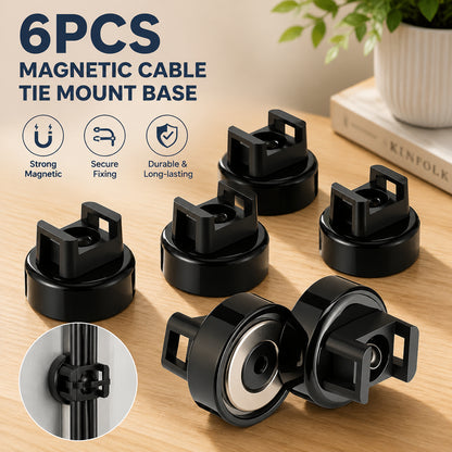 6PCS Heavy-Duty Magnetic Cable Tie Mounts