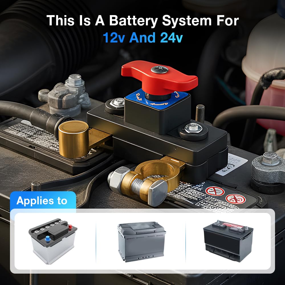 12v 24V Universal Battery Disconnect Switch & Leak Protecto
