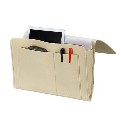 5 Pockets Felt Bedside Storage Organizer, Hanging Caddy for Bedroom Home
