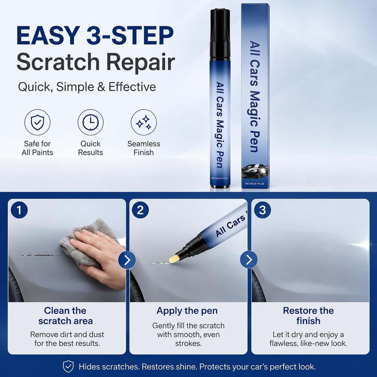 All Cars Magic Pen for Car Scratches Remover, Quick Paint Scratch Repair