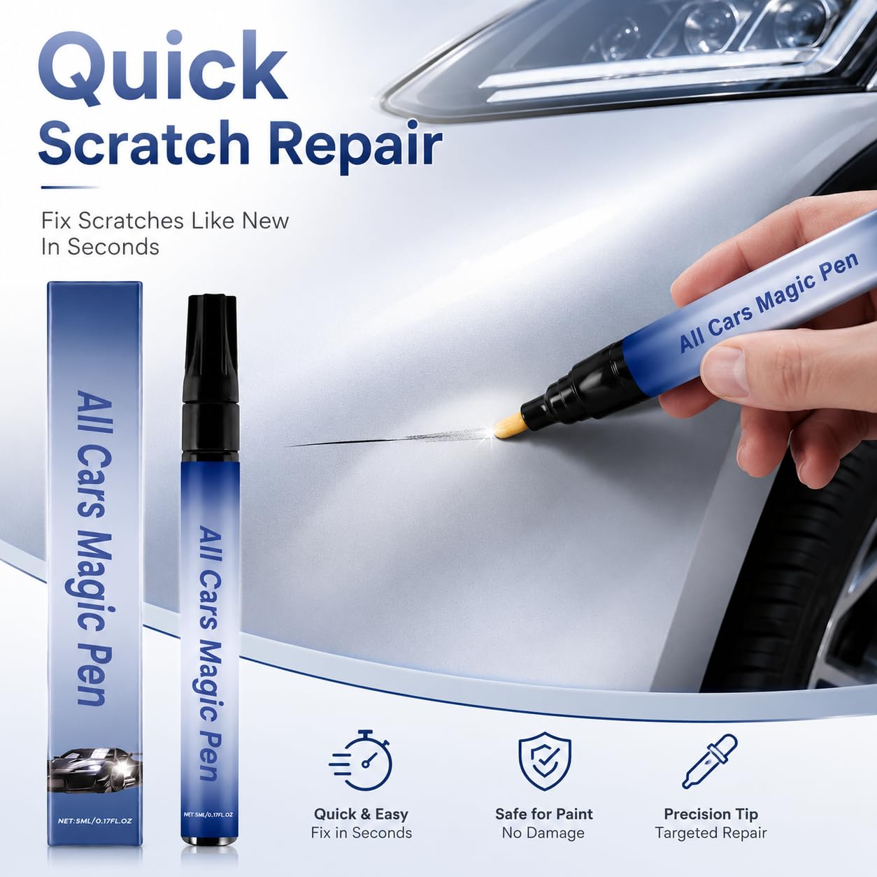 All Cars Magic Pen for Car Scratches Remover, Quick Paint Scratch Repair