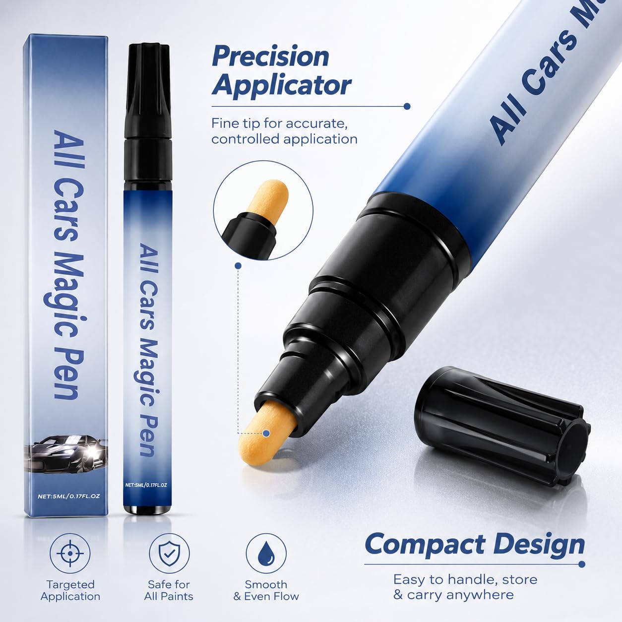 All Cars Magic Pen for Car Scratches Remover, Quick Paint Scratch Repair