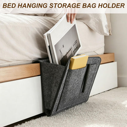 5 Pockets Felt Bedside Storage Organizer, Hanging Caddy for Bedroom Home