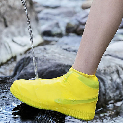 Thickened Non-Slip Waterproof Shoe Covers, Overshoes Silicone Rubber Rain Shoe Protectors