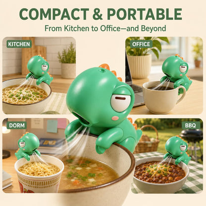 Cooling Clip-On Mini Food Fan for Cup & Bowl,USB Rechargeable Hands-Free Portable Desk Fan