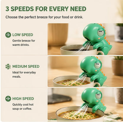 Cooling Clip-On Mini Food Fan for Cup & Bowl,USB Rechargeable Hands-Free Portable Desk Fan