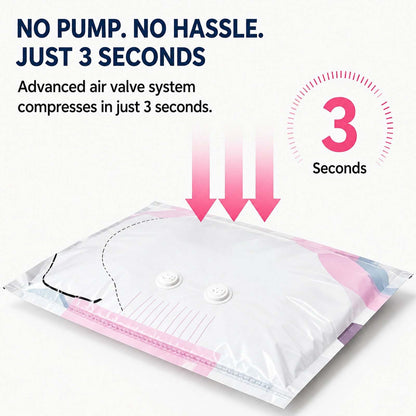 Large Capacity Vacuum Storage Bags,3D Compression Space Creator