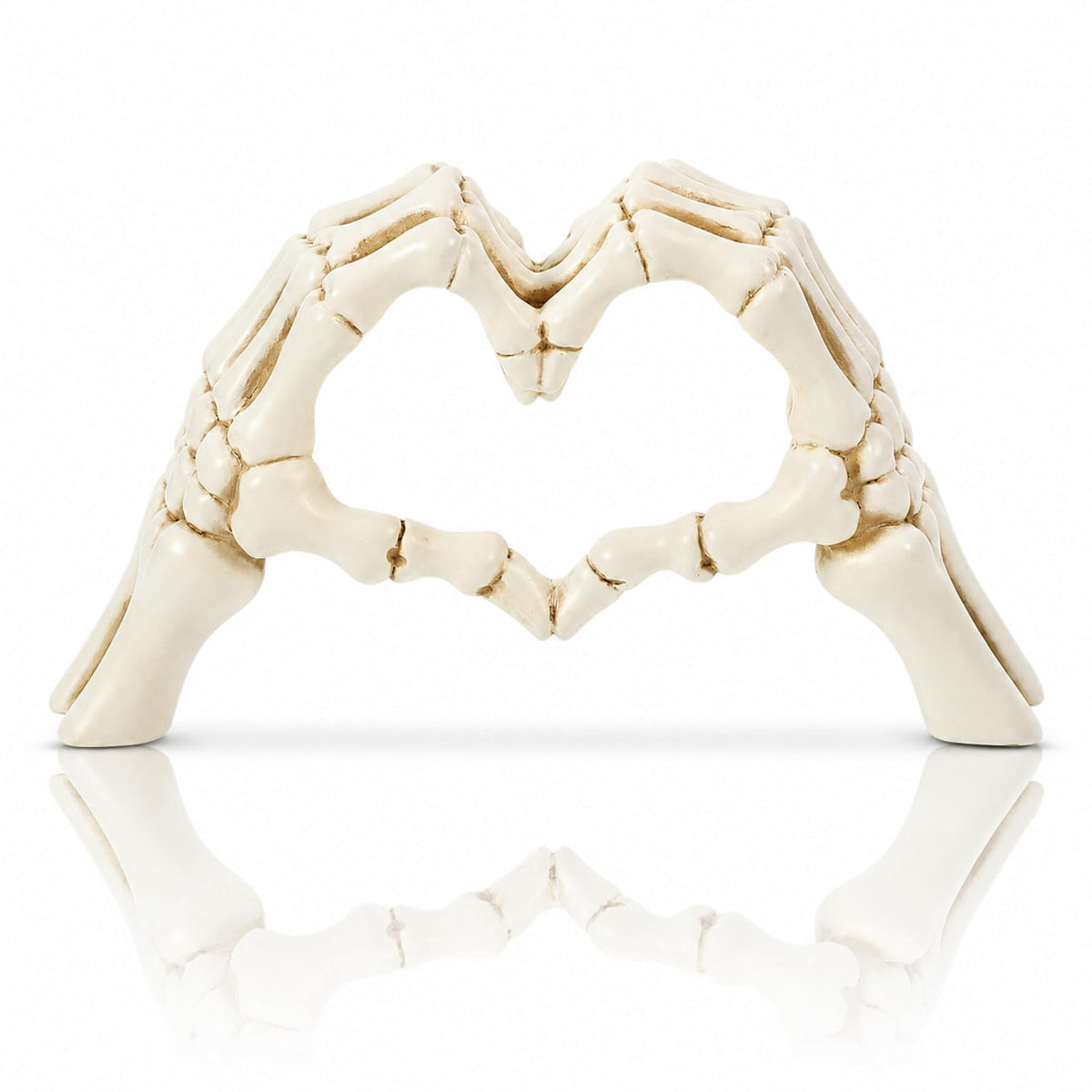 Skeleton Heart Hands Sculpture Resin Gothic Hand Statue