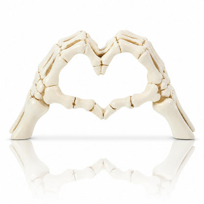 Skeleton Heart Hands Sculpture Resin Gothic Hand Statue