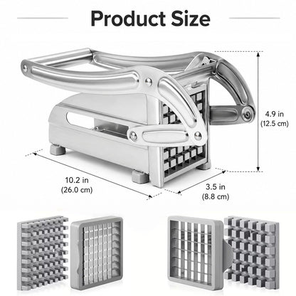 Manual Stainless Steel Vegetable Cutter/Slicer, Multifunctional Dishwasher Safe