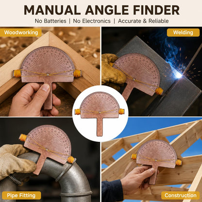 Precision Angle Finder – Handcrafted Birch Wood Degree Tool