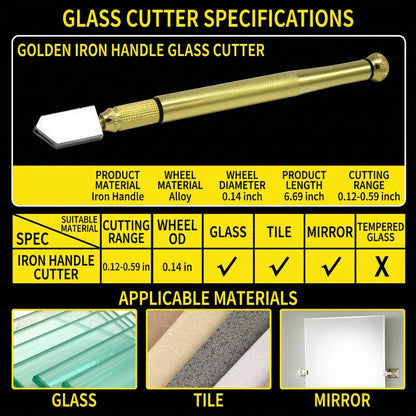 Multi-Function Diamond Glass Cutter, Manual Tile and Mirror Cutting Tool