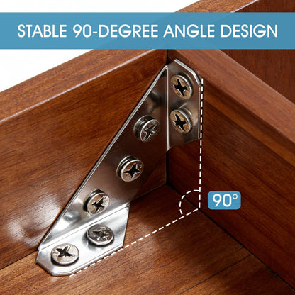 12 Pack Universal Stainless Steel Furniture Corner Connectors with Screws