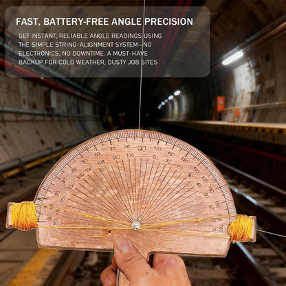 Precision Angle Finder – Handcrafted Birch Wood Degree Tool