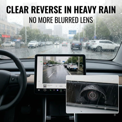 4pcs Car Rear‑View Camera Rain Shield, Sun Shade Cover, Waterproof Protector Hood