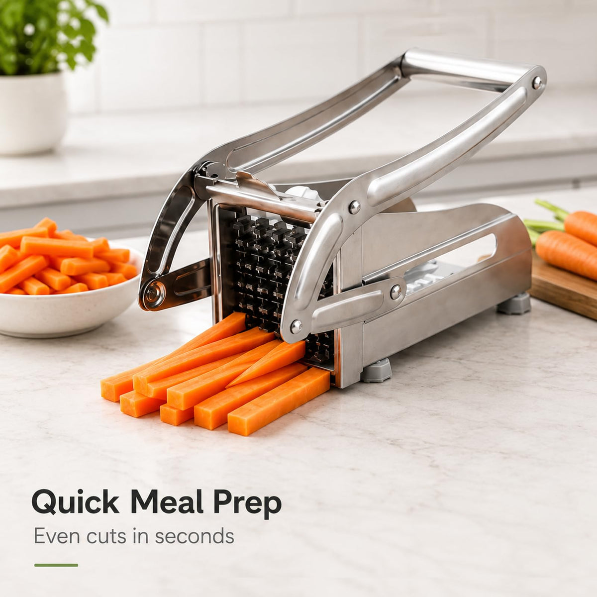 Manual Stainless Steel Vegetable Cutter/Slicer, Multifunctional Dishwasher Safe